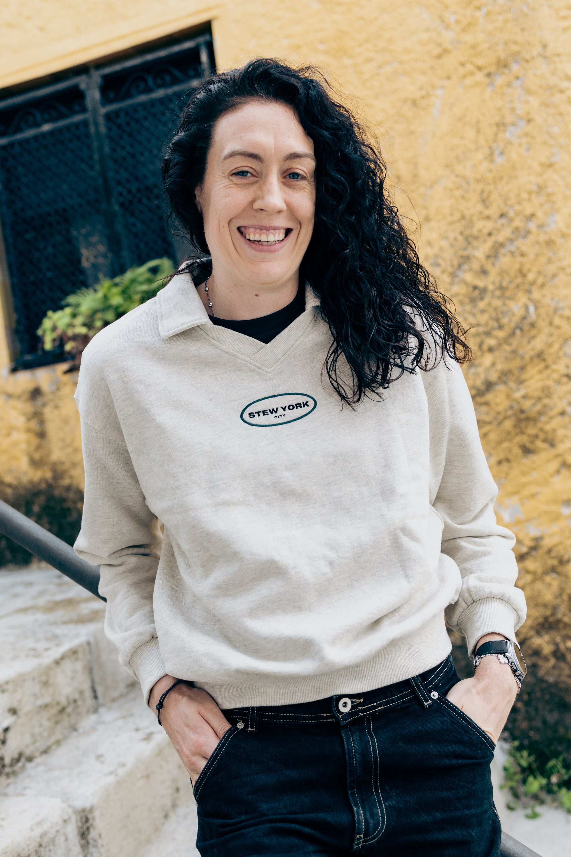 Stewie wearing the Mean One Crew